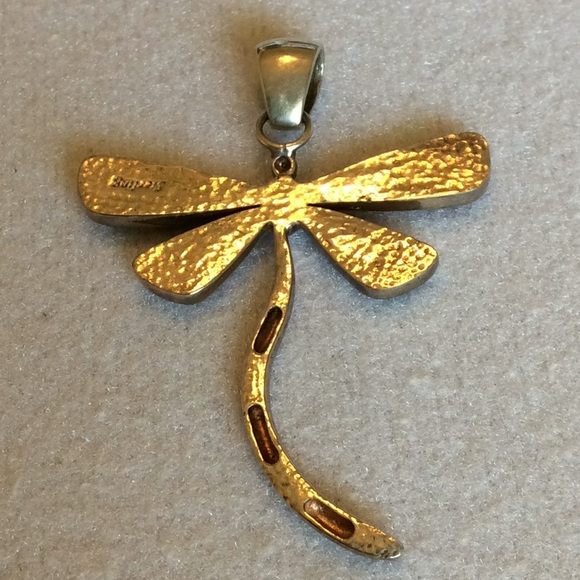 FINAL SALE PRICE Silver Inlaid Dragonfly Set with Opal Accents - Picture 3 of 6